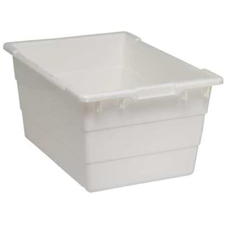 Cross Stack Storage Container, 14.4 gal, 23-3/4 in L x 17-1/4 in W x 12 in H, White, Polypropylene MPN:TUB2417-12WT
