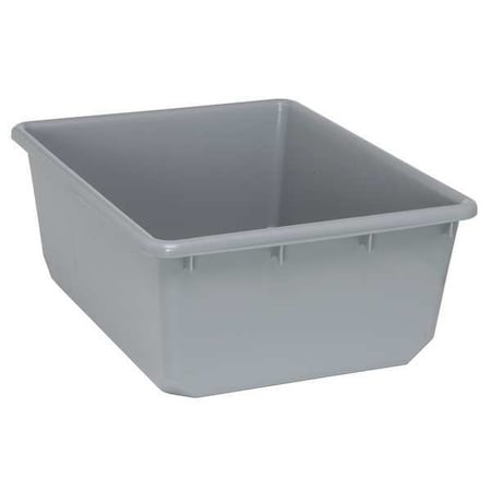 Nestable Storage Container, 14.6 gal, 24-1/2 in L x 19 in W x 9-1/2 in H, Gray, Polypropylene MPN:TUB2419-9GY