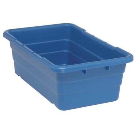 Cross Stack Storage Container, 9.8 gal, 25-1/8 in L x 16 in W x 8-1/2 in H, Blue, Polypropylene MPN:TUB2516-8BL