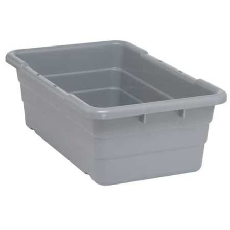 Cross Stack Storage Container, 9.8 gal, 25-1/8 in L x 16 in W x 8-1/2 in H, Gray, Polypropylene MPN:TUB2516-8GY