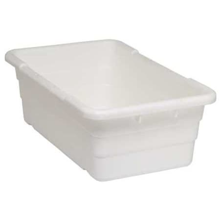 Cross Stack Storage Container, 9.8 gal, 25-1/8 in L x 16 in W x 8-1/2 in H, White, Polypropylene MPN:TUB2516-8WT
