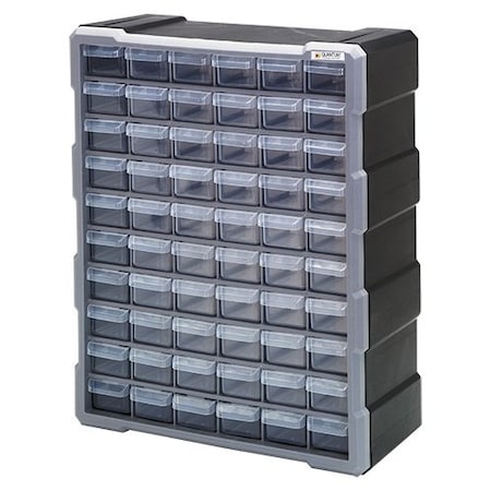 Cabinet With 60 Plastic Drawers, Black MPN:PDC-60BK
