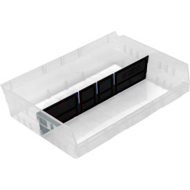Quantum® Storage Systems Bin Divider For QSB118 & QSB122 Black Pack of 24 DSB118/122