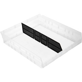 Quantum® Storage Systems Bin Long Divider For QSB122 Black Pack of 6 LDSB122