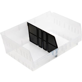 Quantum® Storage Systems Bin Long Divider For QSB218 Black Pack of 6 LDSB218