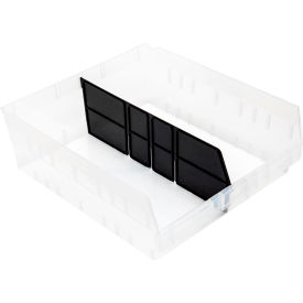 Quantum® Storage Systems Bin Long Divider For QSB222 Black Pack of 6 LDSB222