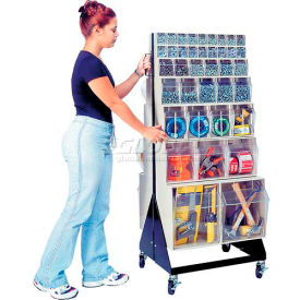 Quantum Mobile Tip Out Bin Floor Stand QFS248-76+QFS400- Double Sided 48