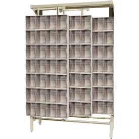 Quantum Gondola Free Standing Slider System with 112 Tip Out Bins Ivory QS-304-28IV