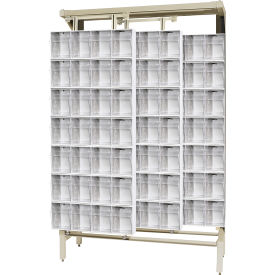 Quantum Gondola Free Standing Slider System with 112 Tip Out Bins White QS-304-28WT