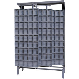 Quantum Gondola Free Standing Slider System with 180 Tip Out Bins Gray QS-305-36GY
