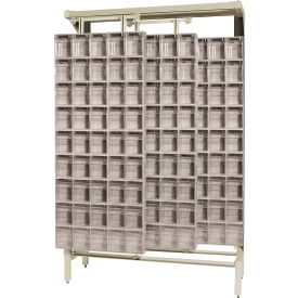 Quantum Gondola Free Standing Slider System with 180 Tip Out Bins Ivory QS-305-36IV