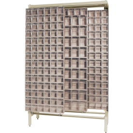 Quantum Gondola Free Standing Slider System with 303 Tip Out Bins Ivory QS-305306-52IV