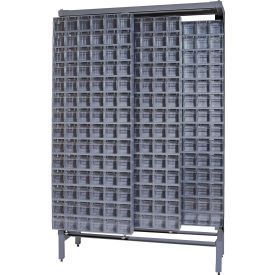 Quantum Gondola Free Standing Slider System with 336 Tip Out Bins Gray QS-306-56GY