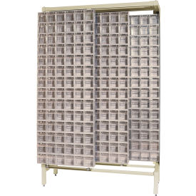 Quantum Gondola Free Standing Slider System with 336 Tip Out Bins Ivory QS-306-56IV