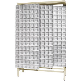 Quantum Gondola Free Standing Slider System with 336 Tip Out Bins White QS-306-56WT