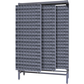 Quantum Gondola Free Standing Slider System with 720 Tip Out Bins Gray QS-309-80GY