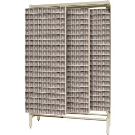Quantum Gondola Free Standing Slider System with 720 Tip Out Bins Ivory QS-309-80IV