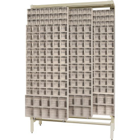 Quantum Gondola Free Standing Slider System with 364 Tip Out Bins Ivory QS-569-56IV