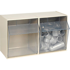 Quantum Tip Out Storage Bin QTB302 - 2 Compartments Ivory QTB302IV