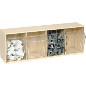 Quantum Tip Out Storage Bin QTB304 - 4 Compartments Ivory QTB304IV