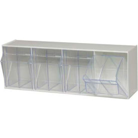 Quantum Tip Out Storage Bin QTB304 - 4 Compartments White QTB304WT