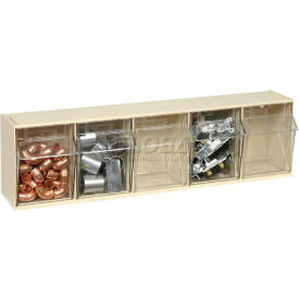 Quantum Tip Out Storage Bin QTB305 - 5 Compartments Ivory QTB305IV