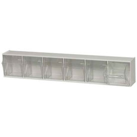 Quantum Tip Out Storage Bin QTB306 - 6 Compartments White QTB306WT