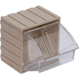 Quantum Tip Out Interlocking Bin QTB406 3-3/4 x 2-7/8 x 4 Ivory QTB406IV - Pkg Qty 6