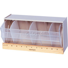 Quantum Dividable Tip Out Bin QTB410 11-7/8 x 5-1/4 x 5-15/16 Ivory QTB410IV