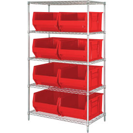 Quantum WR5-955 Chrome Wire Shelving With 8 24