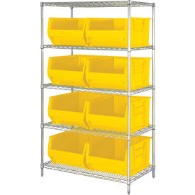 Quantum WR5-955 Chrome Wire Shelving With 8 24