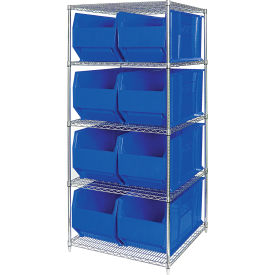 Quantum WR5-993 Chrome Wire Shelving With 8 36