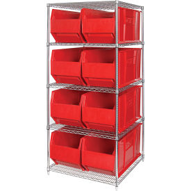 Quantum WR5-993 Chrome Wire Shelving With 8 36