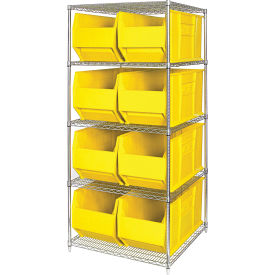 Quantum WR5-993 Chrome Wire Shelving With 8 36