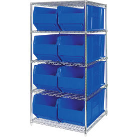 Quantum WR5-995 Chrome Wire Shelving With 8 36