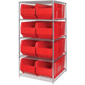 Quantum WR5-997 Chrome Wire Shelving With 8 36
