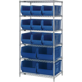 Quantum WR6-953954 Chrome wire Shelving With 13 24