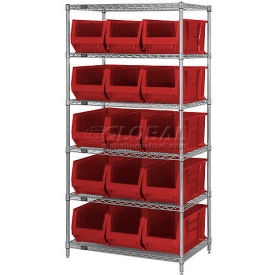 Quantum WR6-953 Chrome Wire Shelving With 15 24