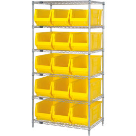 Quantum WR6-953 Chrome Wire Shelving With 15 24