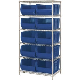 Quantum WR6-954 Chrome Wire Shelving With 10 24