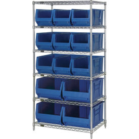 Quantum WR6-973974 Chrome wire Shelving With 13 30
