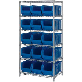 Quantum WR6-973 Chrome wire Shelving With 15 30