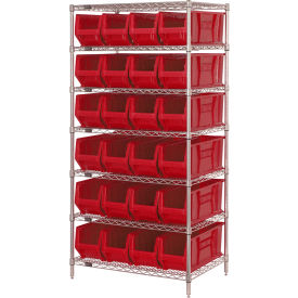 Quantum WR7-951 Chrome wire Shelving With 24 24