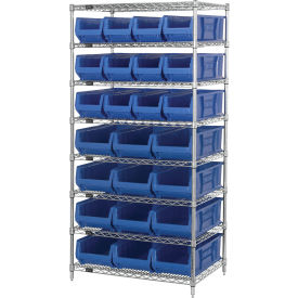 Quantum WR8-950952 Chrome Wire Shelving With 24 24
