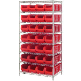 Quantum WR8-950 Chrome wire Shelving With 28 24