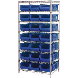Quantum WR8-952 Chrome wire Shelving With 21 24
