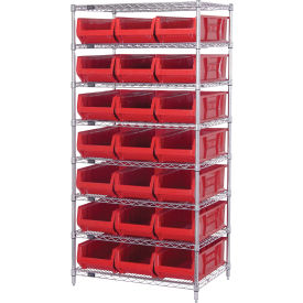 Quantum WR8-952 Chrome wire Shelving With 21 24