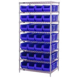 Quantum WR8-970 Chrome wire Shelving With 28 30