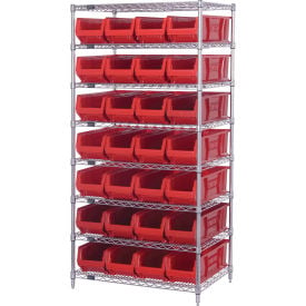 Quantum WR8-970 Chrome wire Shelving With 28 30