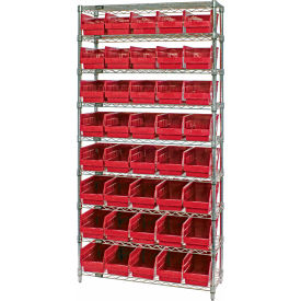 Quantum WR9-204 Chrome Wire Shelving with 40 6
